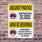 Signmission No Photos Or Video Bilingual OSHA Security Notice Sign, Plastic, 7in W x 10in L, 2PK OS-2PACK-SN-P-710-L-11618 - alternate 3